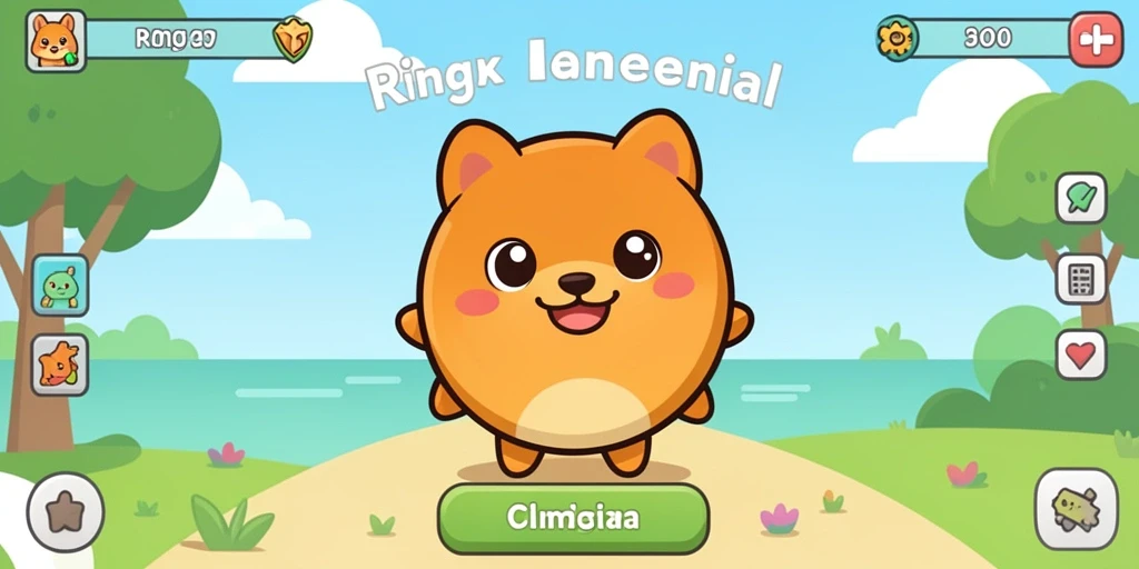 Tampilan utama permainan yang menarik dan colorful.